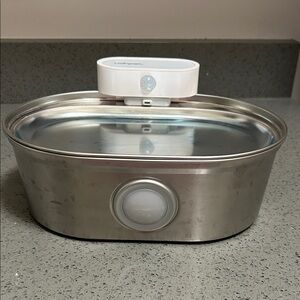 Stainless Steel Pet water fountain with water filtration.